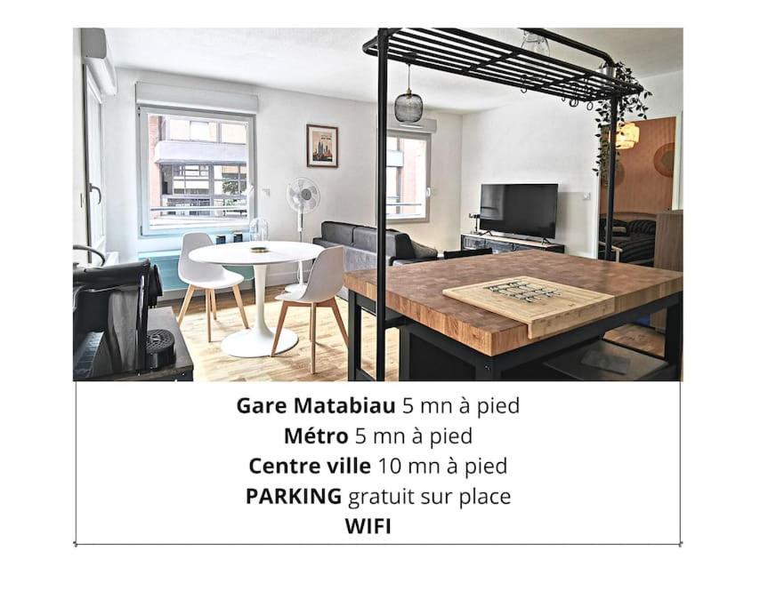 Chez Serge - Petit Matabiau - 2/4 Pers - Pkg/Centre Toulouse Luaran gambar